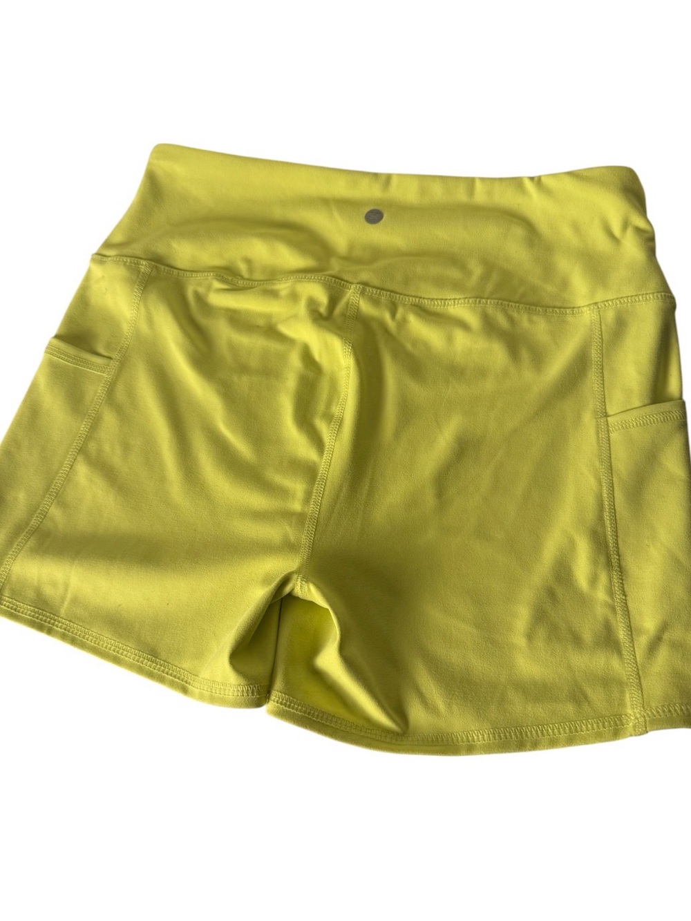 RBX Bright Yellow High-Waist Athletic Shorts with Side Pockets